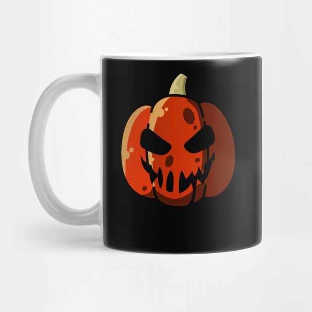 HALLOWEEN DAY SCARY PUMPKIN HORROR NIGHT DESIGN ILLUSTRATION by MadeBYAhsan